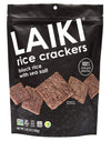 Laiki Gluten Free Rice Crackers, Black Rice, Resealable 3.53 Ounce Bag