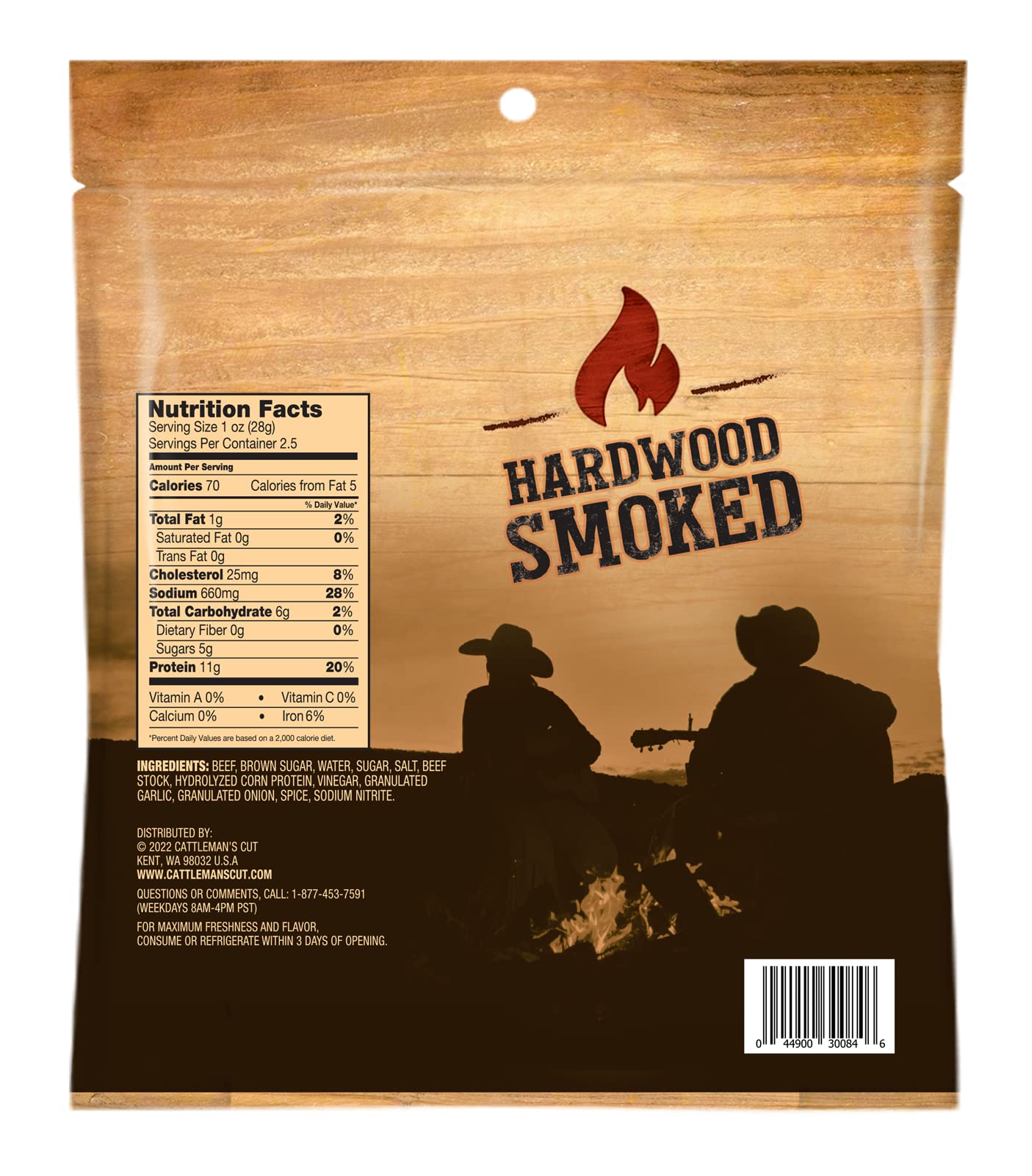 Cattleman'S Cut Original Beef Jerky, 2.5 Ounce (Pack Of 8)