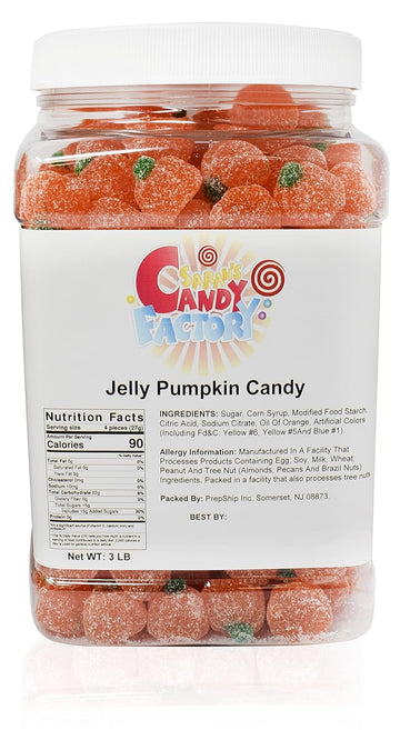 Sarah'S Candy Factory Special Soft Jelly Pumpkin Candy In Jar, 3 Lbs