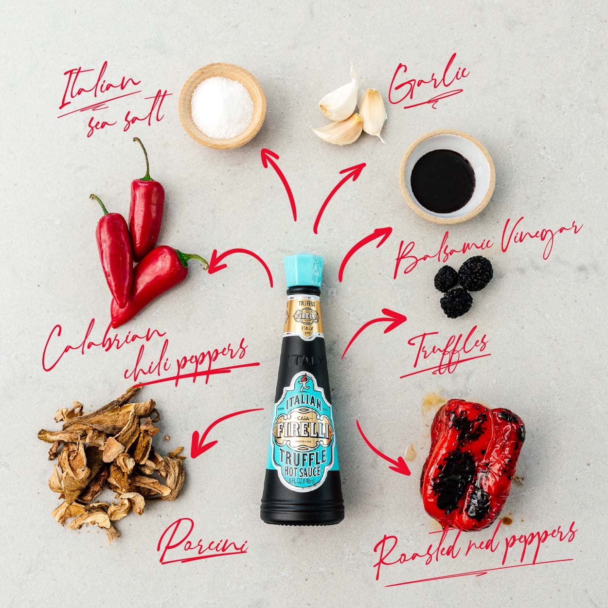 CASA FIRELLI Truffle Hot Sauce | Italian Hot Sauce | 5oz Bottle | Gluten Free, Keto, Made in Italy