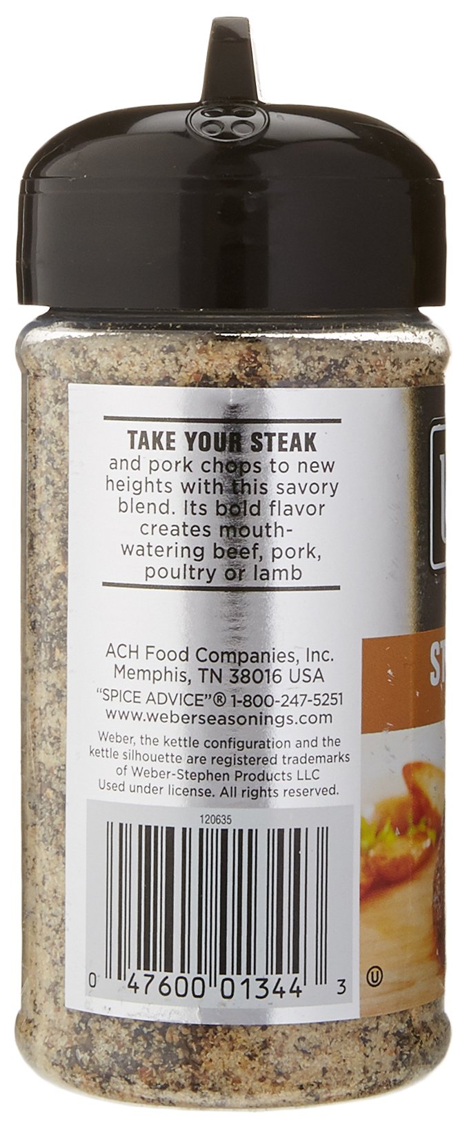 6oz Weber All Natural Seasoning Steak 'n Chop (One Jar)