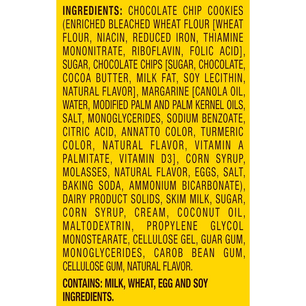 Nestle Tollhouse, Vanilla Chocolate Chip Cookie Ice Cream Sandwiches, 7 Count (Frozen), 28 Ounce