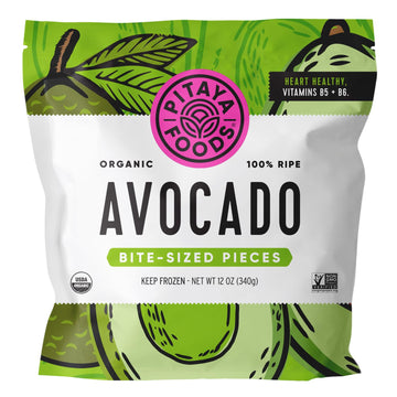 Pitaya Foods - Frozen Organic Avocado Bite-Sized Pieces, Pre-Packaged Frozen Fruit, No Added Sugar or Preservatives, Good Source