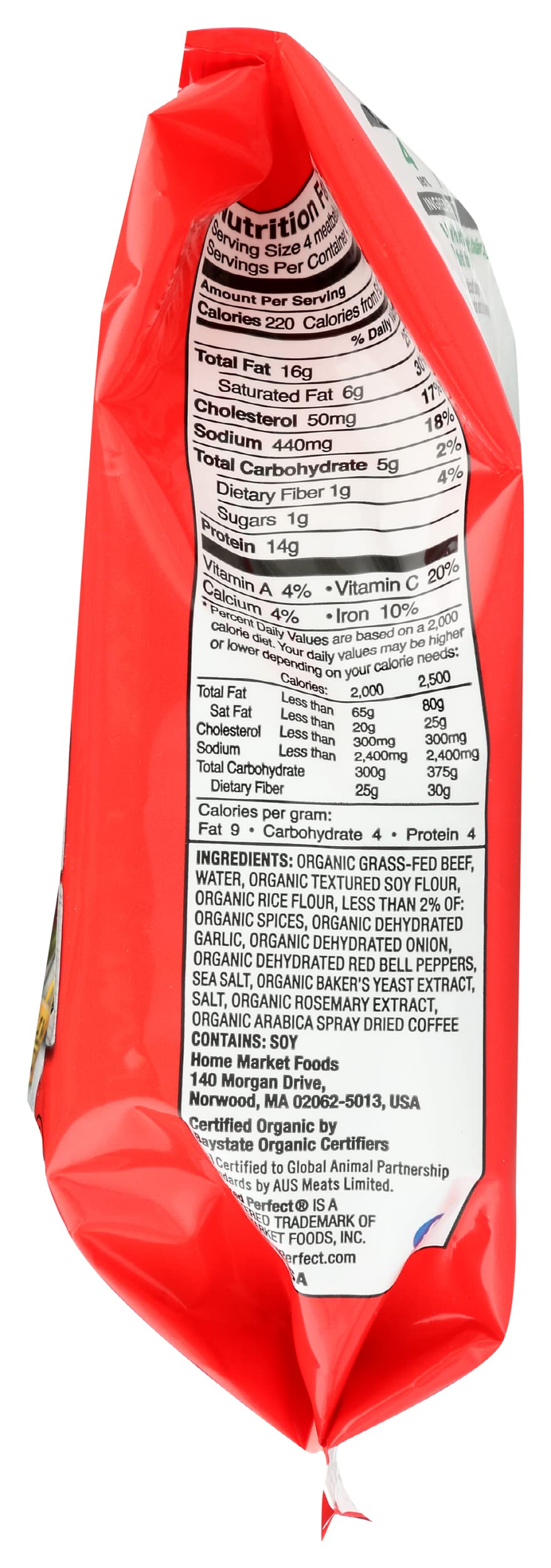 Cooked Perfect Organic Italian Beef Meatballs, 12 Oz