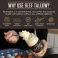 Beef Tallow for Cooking | Pasture Raised Grass Fed Beef Tallow | Paleo & Keto Friendly  100% Grass Fed & Finished Beef Fat | The Maple Valley  14 oz