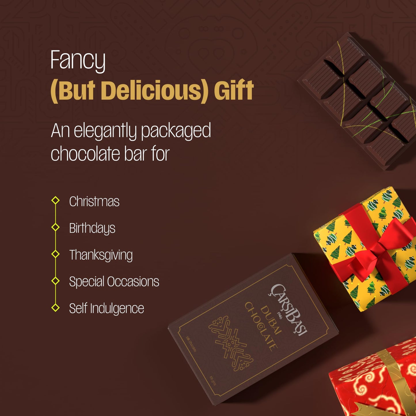 Dubai Pistachio Chocolate Bar, 7Oz - Premium Dubai Chocolate With Pistachio Knafeh Filling | Authentic