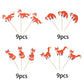 YCTHUNFISH 36 Pack Fox Cupcake Toppers, Bamboo Woodland Animal Picks for Baby Shower and Birthday Party, 6-Fox Color