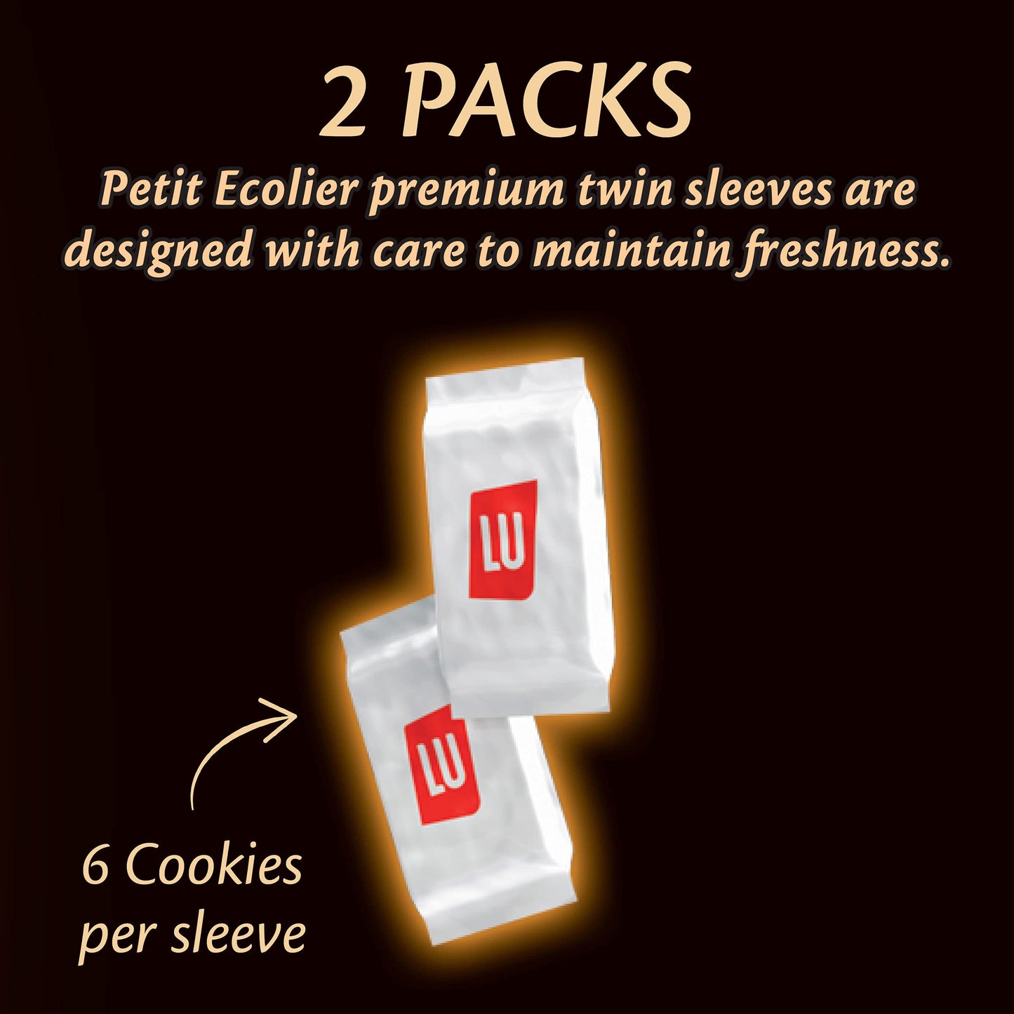Lu Petit Ecolier European Dark Chocolate Biscuit Cookies, 45% Cocoa, 5.3 Oz