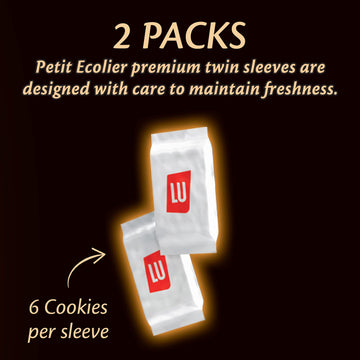 Lu Petit Ecolier European Dark Chocolate Biscuit Cookies, 45% Cocoa, 5.3 Oz