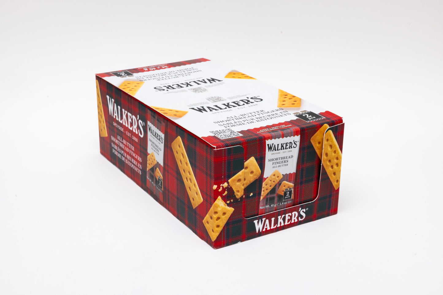 Walkers Shortbread Fingers Shortbread Cookies Snack Packs, 24 Count