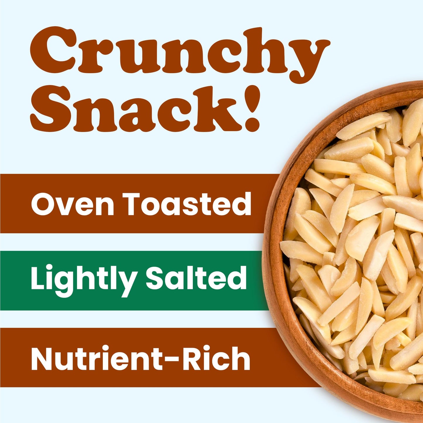 Food to Live Dry Roasted Blanched Slivered Almonds with Himalayan Salt, 8 Ounces - Oven Toasted, Lightly Salted, No Oil Added, P