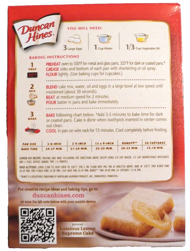 Duncan Hines Signature Deliciously Moist Lemon Supreme Cake Mix 16.5 Oz.