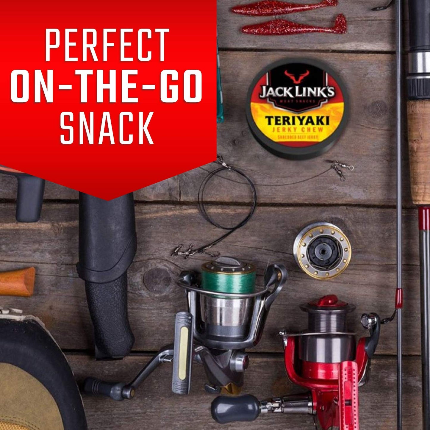 Jack Links Beef Jerky Chew, Teriyaki Flavor, 0.32 Oz Per Snack Tin, Pack of 36, Made with 100% Beef Jerky