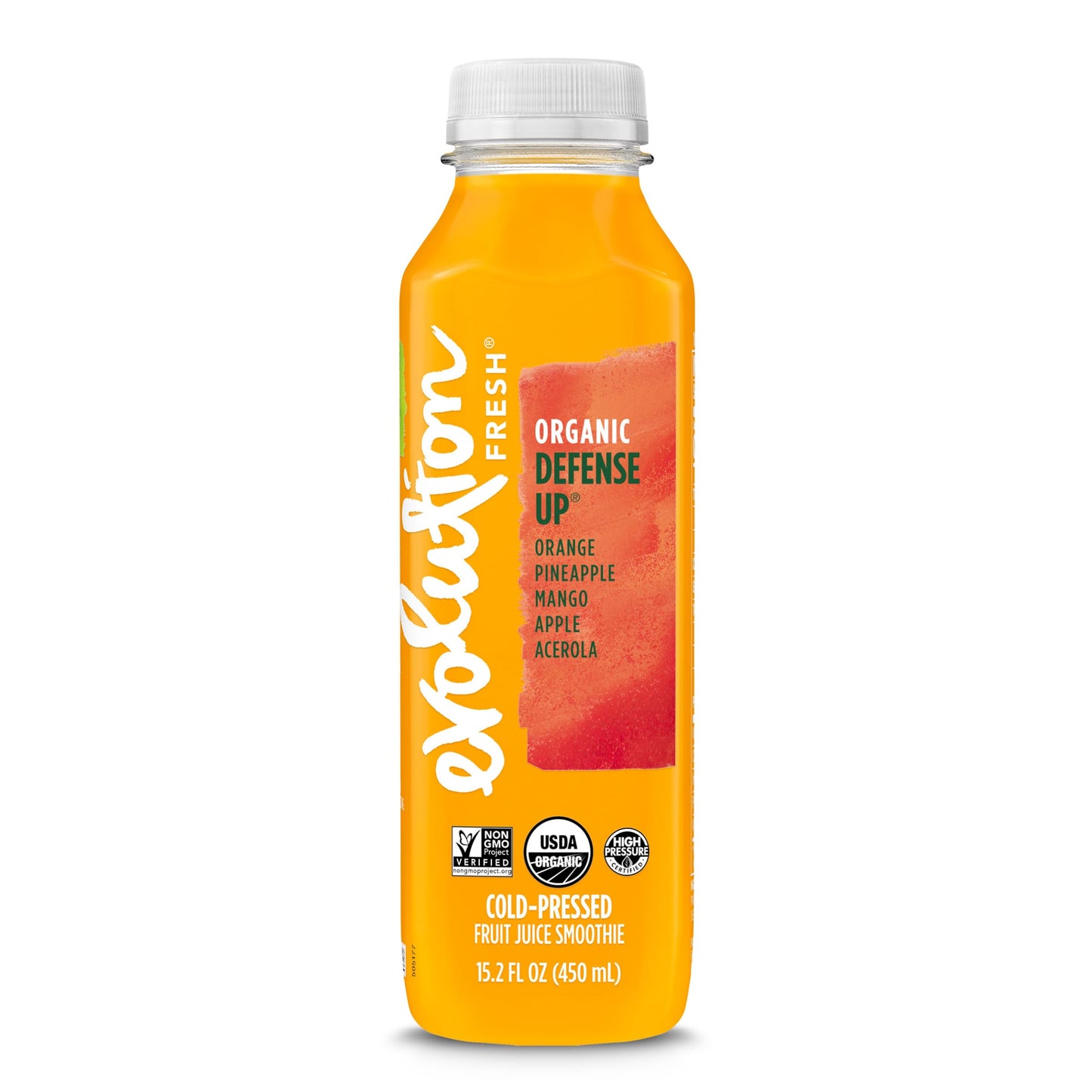 Evolution Fresh Organic Defense Up, Organic, 100% Cold-Pressed Fruit Juice Smoothie, Excellent Source Of Vitamin C, 15.2 Fl Oz