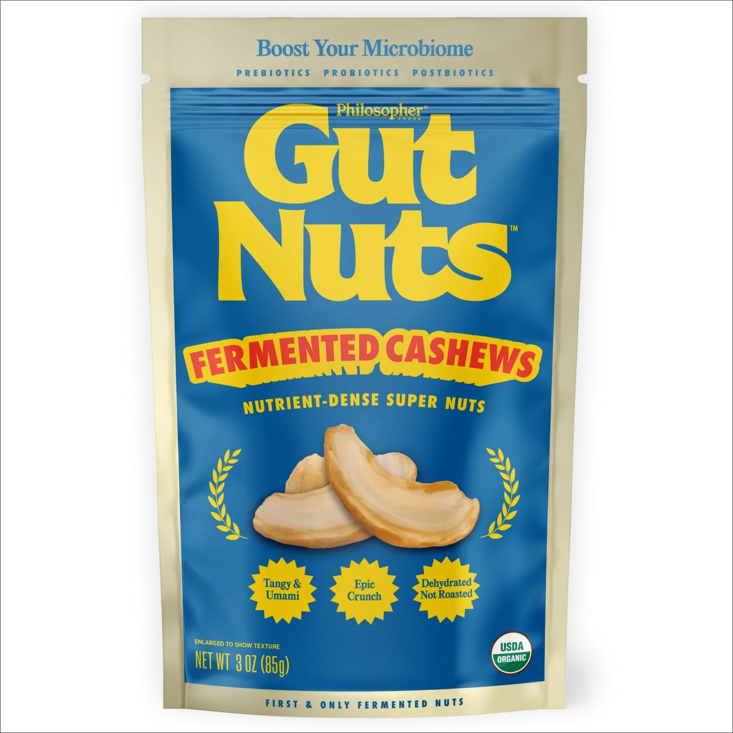 Philosopher Foods Gut Nuts - Fermented Sourdough Almonds - 3 oz - Low Carb Keto Snack