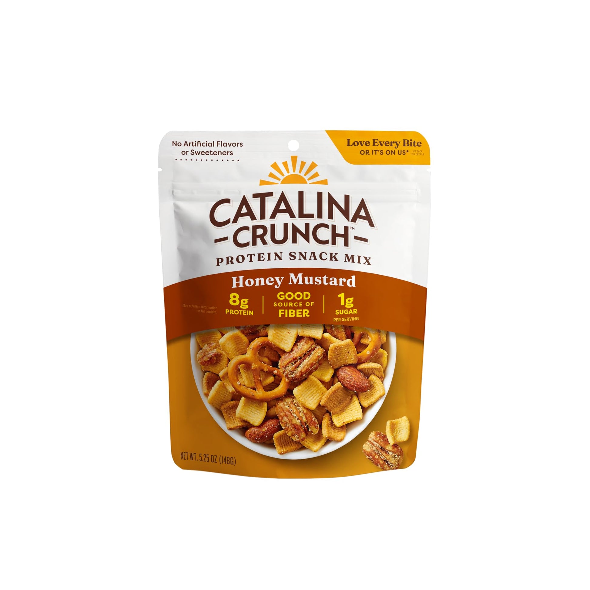 Catalina Crunch Protein Snack Mix - 8g Protein, 1g Sugar per Serving - Good Source of Fiber, Keto, Gluten Free - Honey Mustard, 