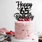 1 Pack Happy 65Th Birthday Cake Topper Glitter Heart Star 65 Fabulous Cake Pick Birthday Sign Cake Decorations For Children 65Th