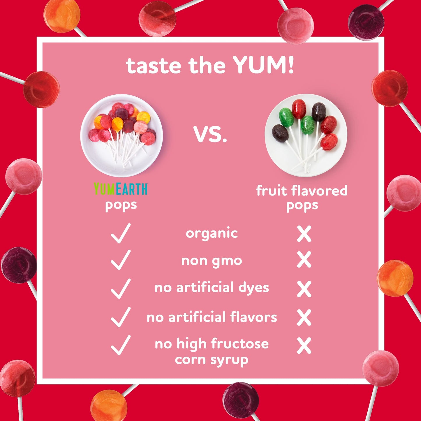 Yumearth Organic Lollipops, Assorted Flavors, 4.3 Ounce, 20 Lollipops - Allergy Friendly, Non Gmo, Gluten Free, Vegan, (Packagin