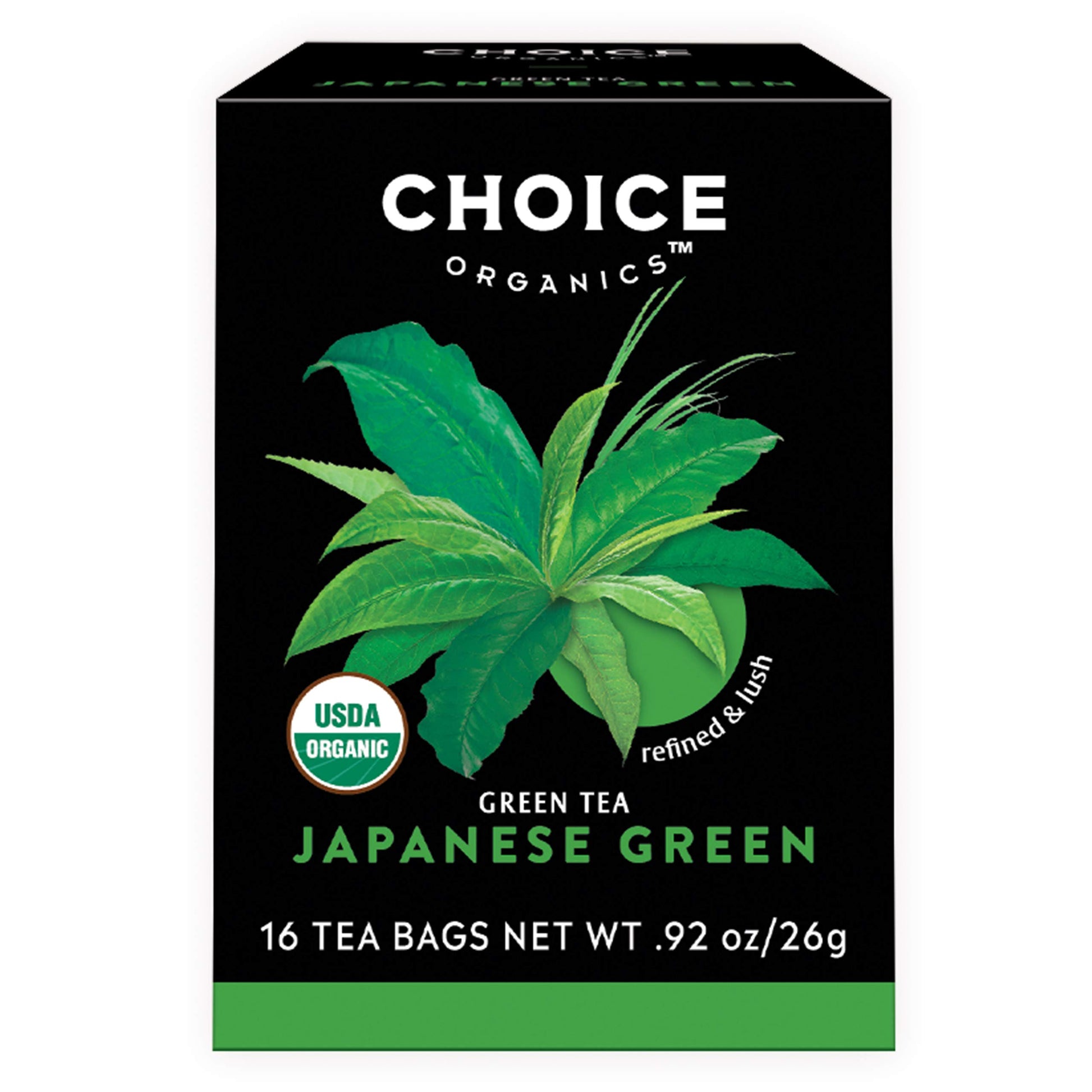 Choice Organic Teas Organic Japanese Green Tea - 96 Bags (6 Pack) - Compostable - Contains Caffeine