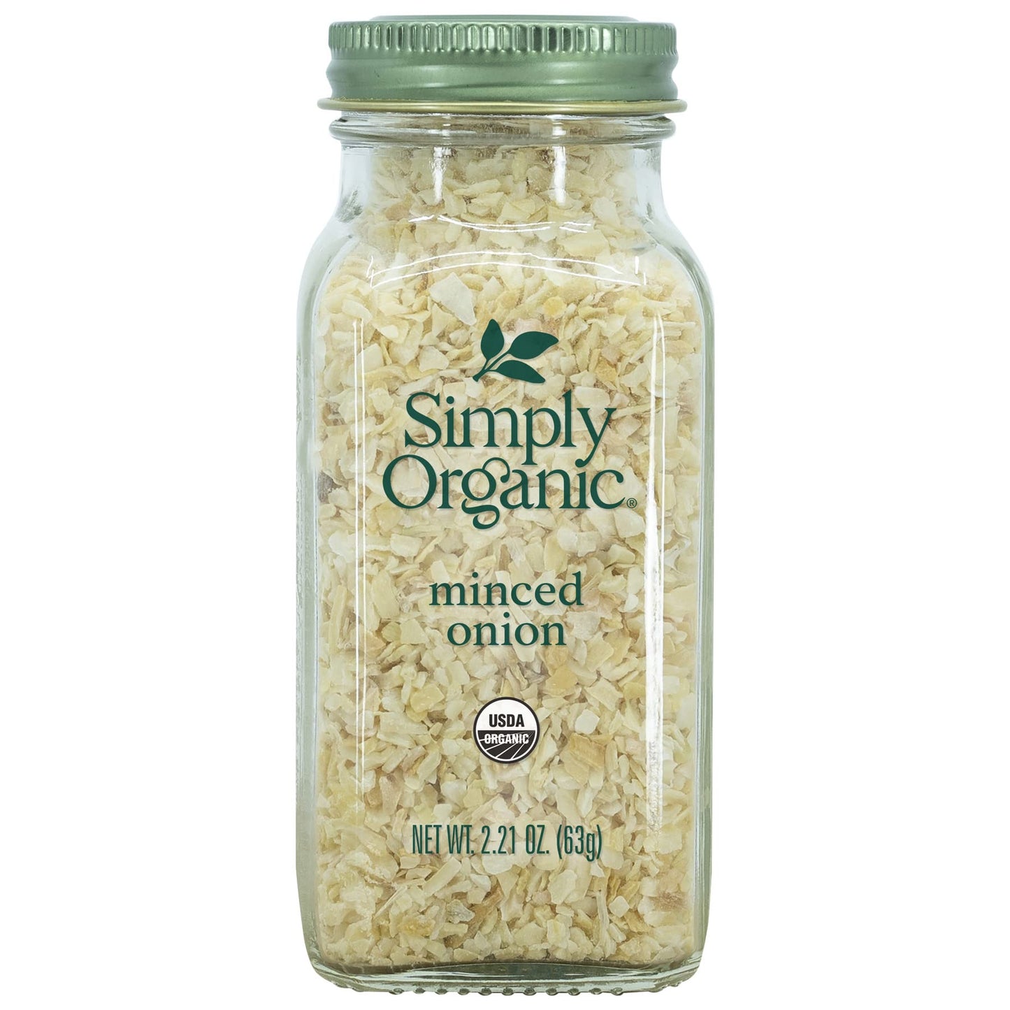 Simply Organic Minced White Onion  Certified Organic | 2.21 Oz | Pack Of 12 | Allium Cepa