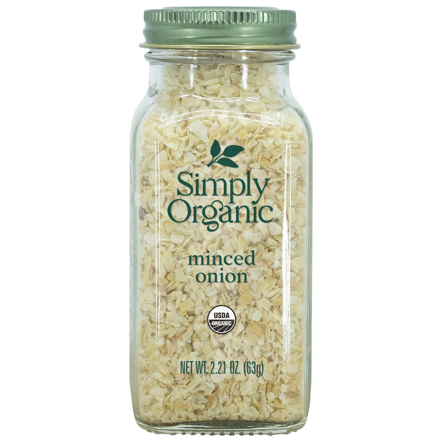 Simply Organic Minced White Onion  Certified Organic | 2.21 Oz | Pack Of 12 | Allium Cepa