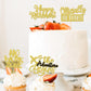 Rssta i Cupcake Toppers Gold Glitter Retirement Party Decorations, 24 Pack, Adventure Begins, No Work Zone