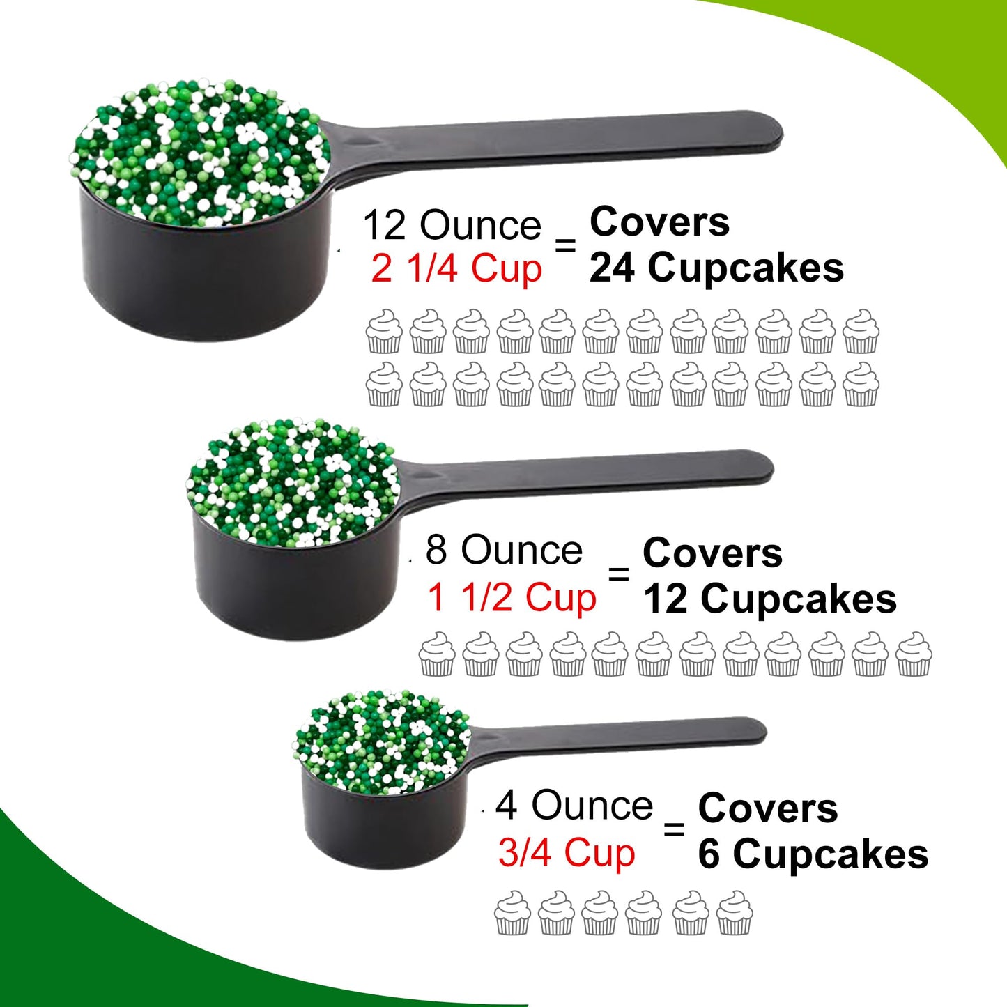 St. Paddy'S Pearls | 8 Oz Stand Up Sprinkle Bag | St. Patrick'S Day Themed Sprinkle Blend | Mini Sugar Pearls In Green, Lime, An