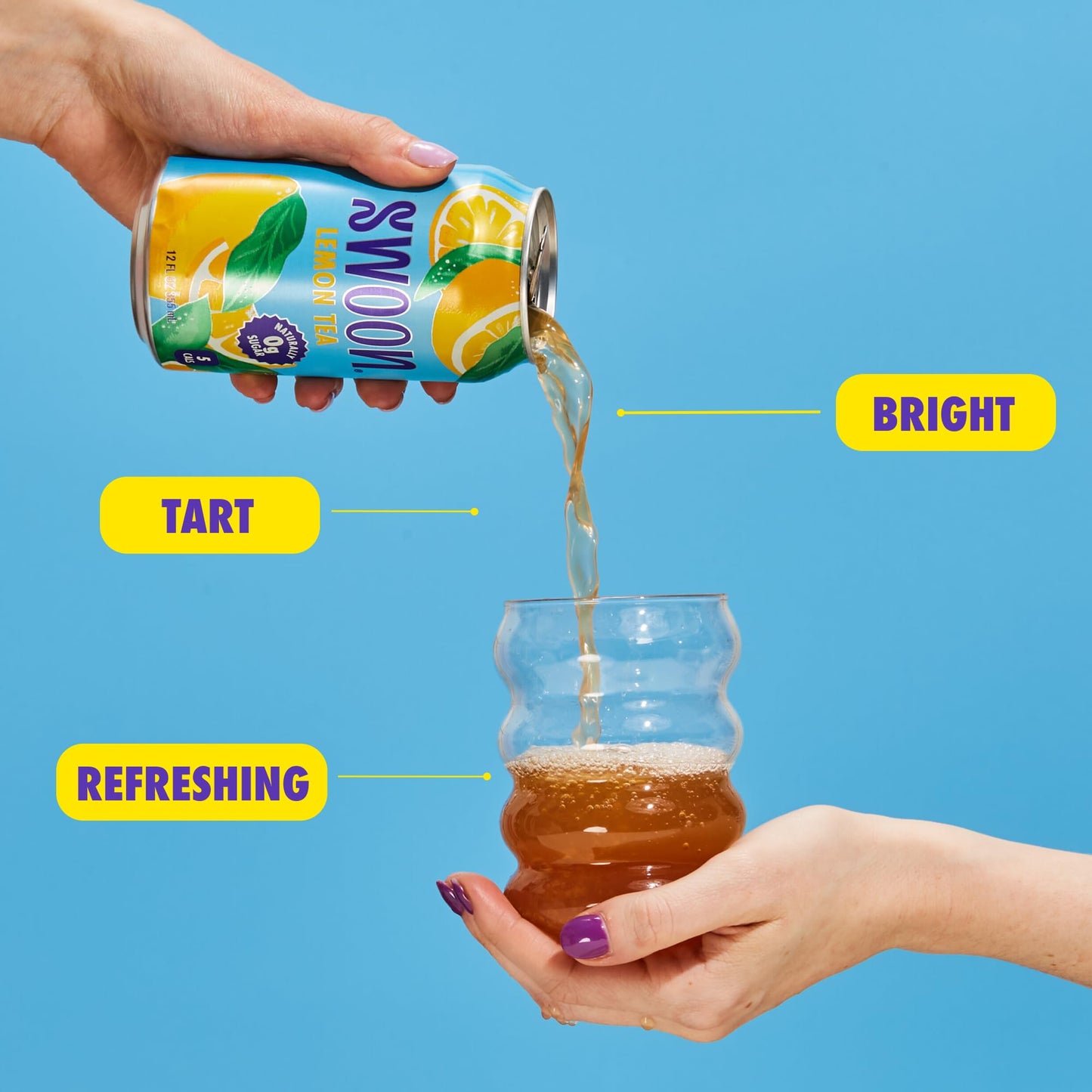 Swoon Lemon Tea - Sugar Free Fruit Tea, Low Carb, Paleo-Friendly, Gluten Free Iced Tea - Flavored Tea Keto Drinks Made With Orga