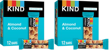 KIND Bars, Almond & Coconut, Healthy Snacks, Gluten Free, 12 Count (Pack of 2)