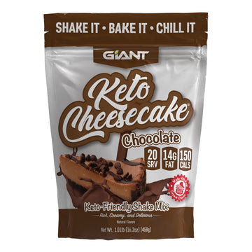 Giant Sports Keto Cheesecake Shake Mix - Delicious Low Carb, Ketogenic Diet Gluten Free Powder Mix - Works Great With Almond Mil