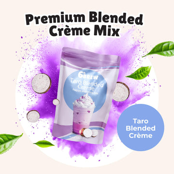 Premium Taro Blended Crme Powder Mix To Make Frappes, Bubble Tea, Boba Tea, Hot Or Iced Tea | Perfect For Home Or Cafe Or Restau