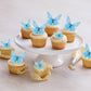 Gyufise 72Pcs Edible Butterfly Cupcake Toppers, Blue Rice Paper Decorations for Baby Shower & Kids Birthday Party, 1.8x1.1