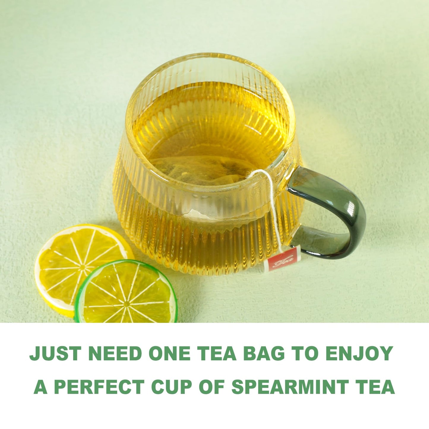 TEARELAE Spearmint Tea - 100% Pure Spearmint Leaves - Caffeine-free Herbal Tea - 50 Count