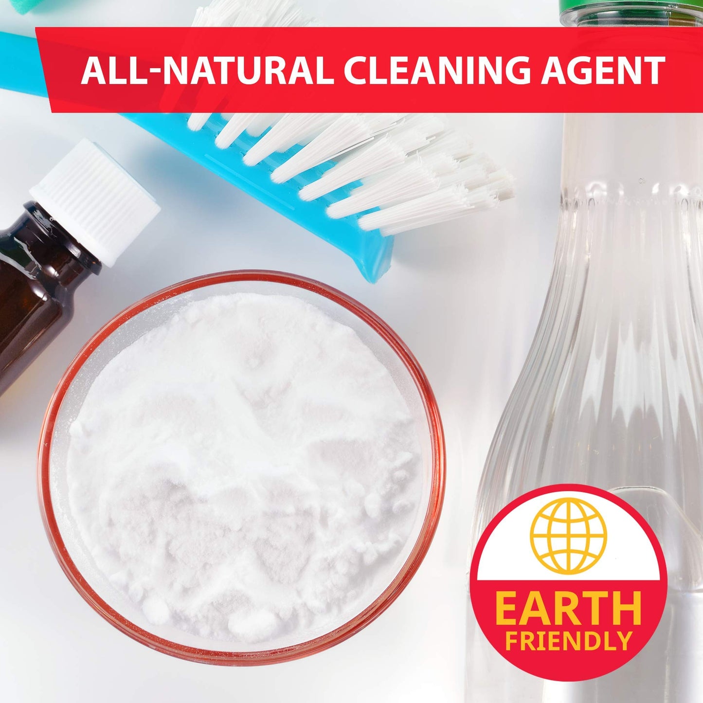 Roots Circle Baking Soda Bulk - Pure Sodium Bicarbonate, 35.2oz Airtight Container, Gluten Free, Food Grade
