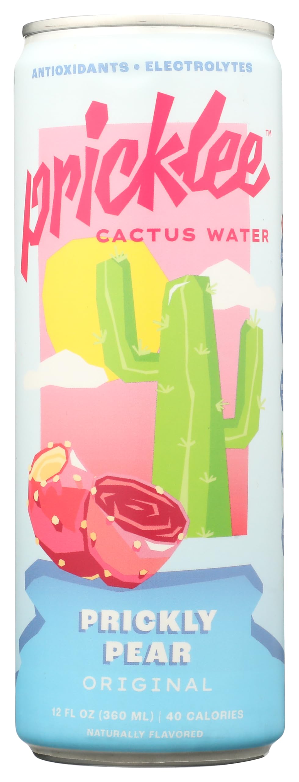 PRICKLEE SUPERFRUIT WATER Prickly Pear Cactus Water - Natural Sports Drink, 12 Fl Oz (Pack of 12), Low-Sugar, Non-Sparkling