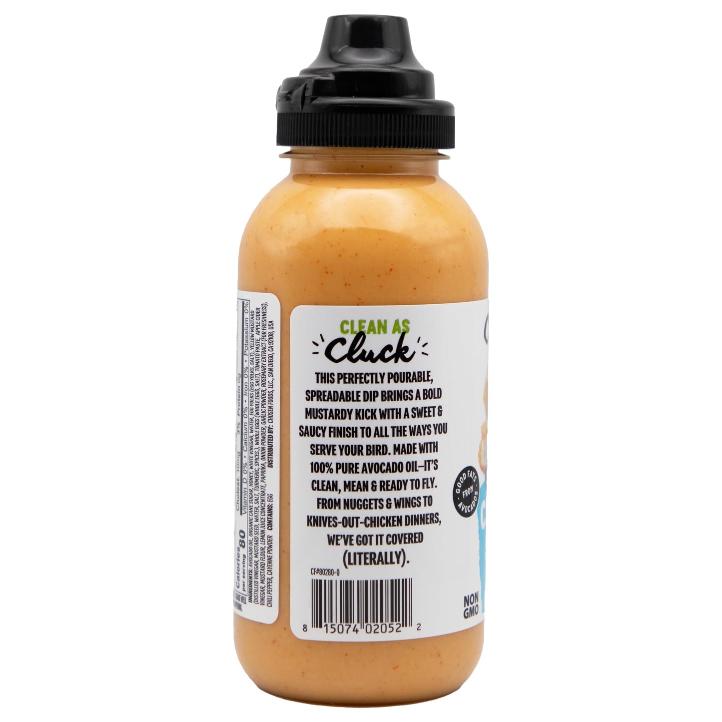 Chosen Foods Chicken Sauce for Hamburgers, Sandwiches, and Fries, 9 oz, Yellow with Reddish Hue