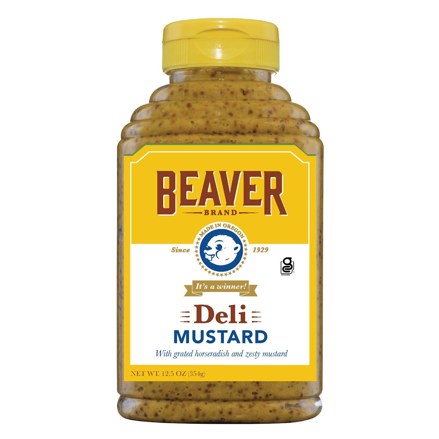 Beaver Deli Mustard, 12.5 Ounce Squeeze Bottle (Pack Of 6)