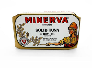 Finsa Minerva Hand Cut Tuna Fillets in Olive Oil - Premium Solid Tuna, Kosher, Halal, Dolphin-Safe, 4.25 oz (Pack of 5)