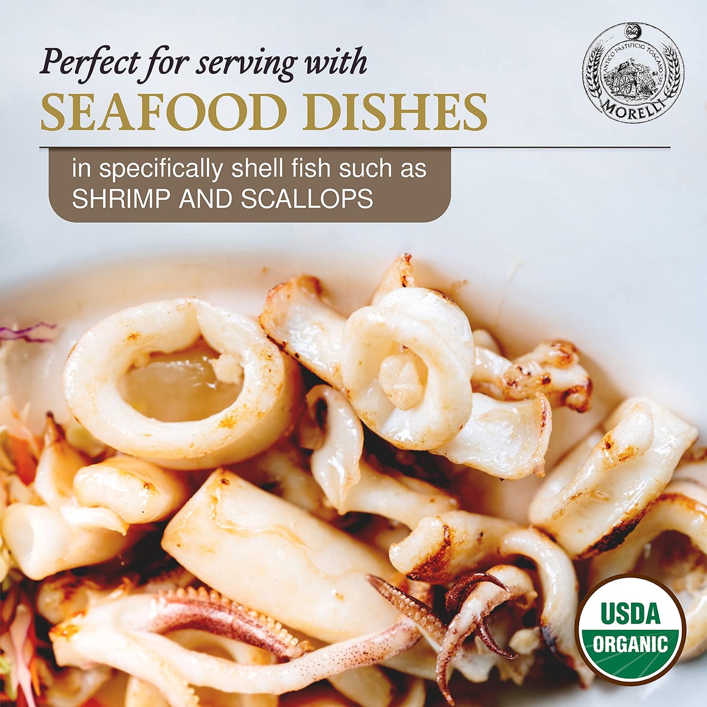 MORELLI Squid Ink Pasta Fusilli - Organic Duspirit-inspired flavor Wheat Semolina - 17.6 Ounce - Black Pasta Noodles - Made in Italy