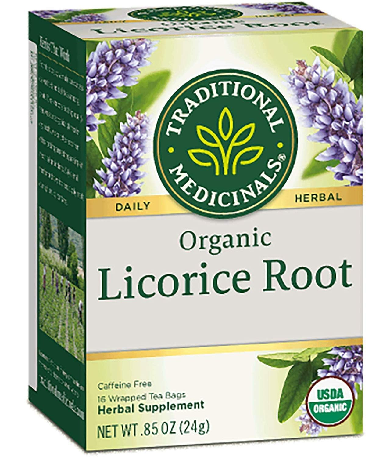 Traditional Medicinals Organic Licorice Roo Herbal Tea - 16 bags per pack - 6 packs per case.