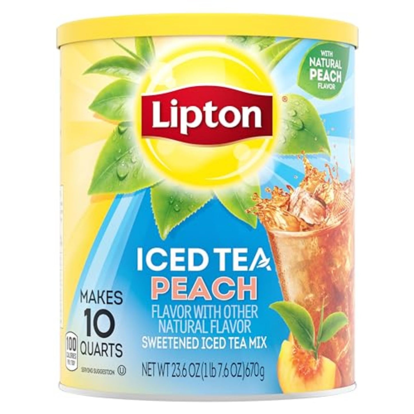Lipton Instant Tea Mix, Sweetened Peach, 268 oz