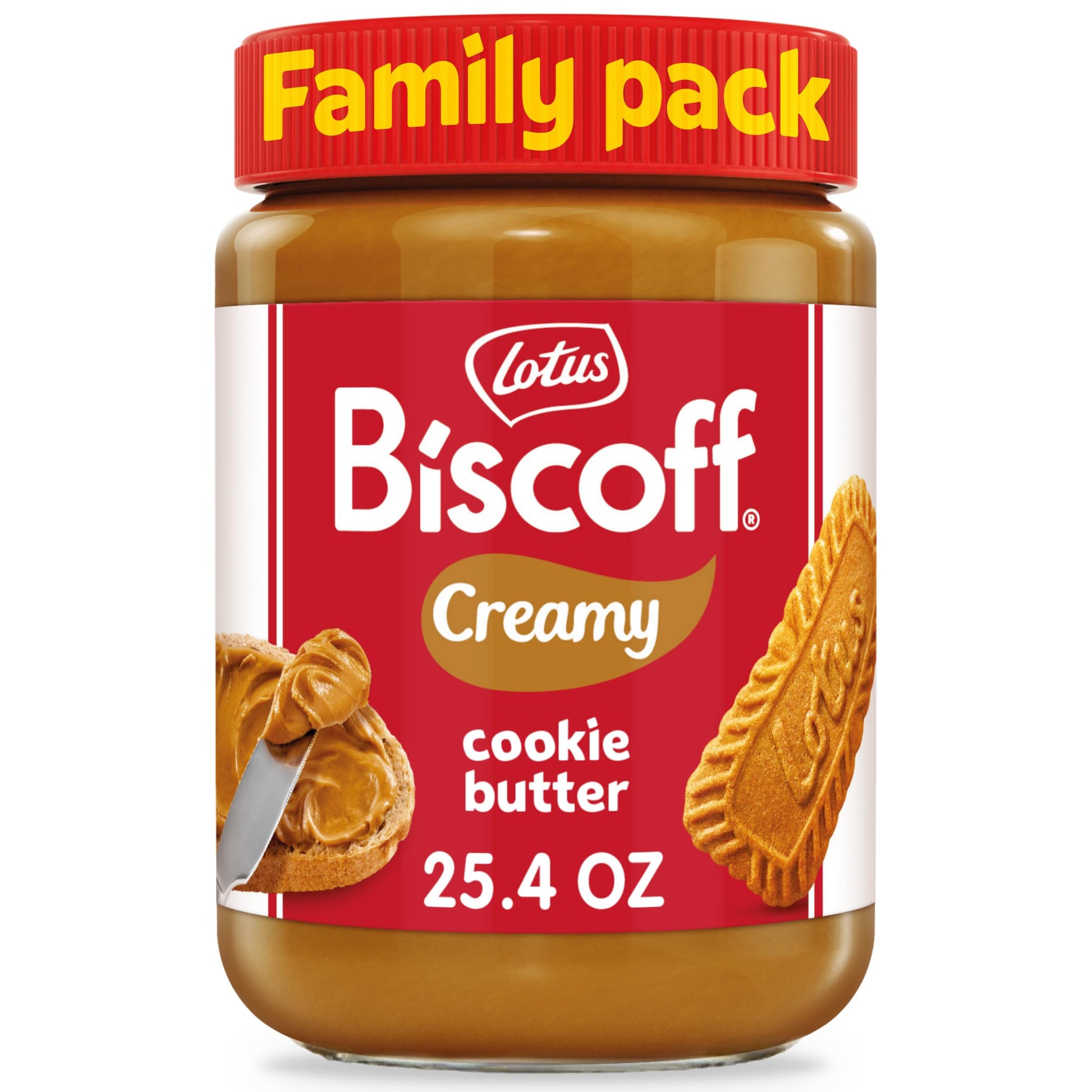 Lotus Biscoff Cookie Butter Spread, Creamy, Non Gmo + Vegan, 25.4Oz