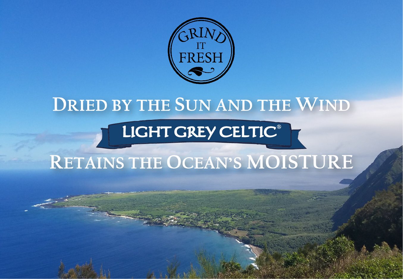 Light Grey Celtic Sea Salt Mini Grinder, 1.8 Ounces