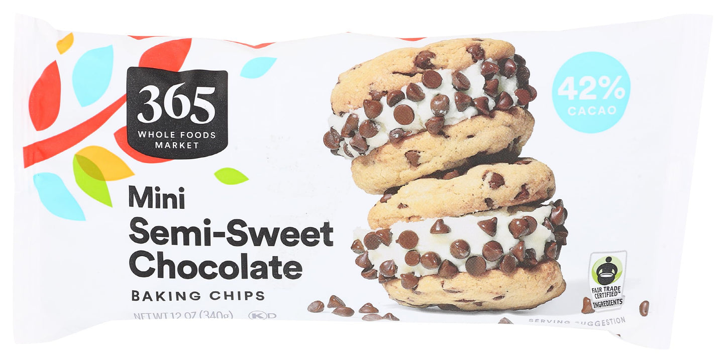365 by Whole Foods Market  Mini Semi-Sweet Chocolate Baking Chips  12 Ounce