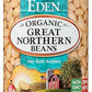 Eden Organic great Northern Beans No Salt Added 15-Ounce cans (Pack of 12) (Value Bulk Multi-Pack)