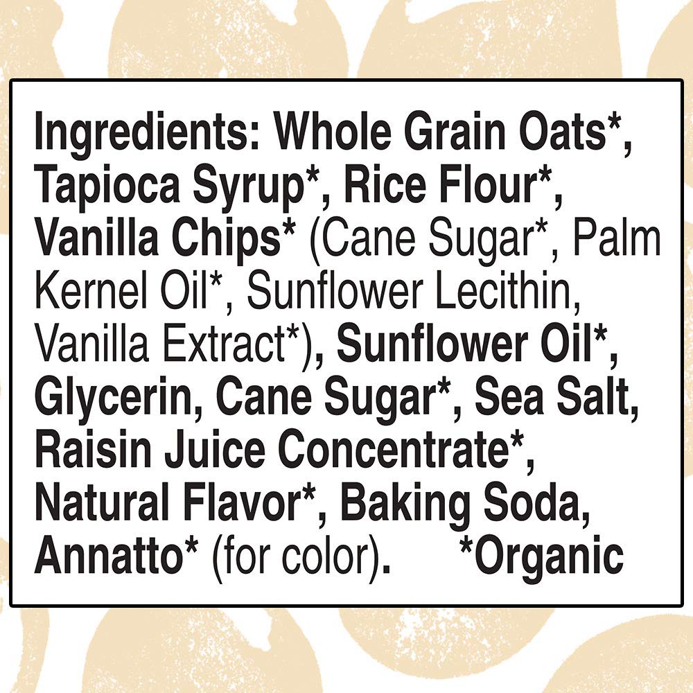 CASCADIAN FARM ORGANIC CHEWY GRANOLA BARS VANILLA CHIP, 44.4 oz (Pack of 6)