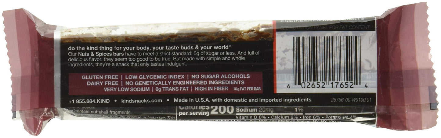 Kind Bar - Dark Chocolate Cinnamon Pecan - 1.4 Oz Bars - Pack Of 12
