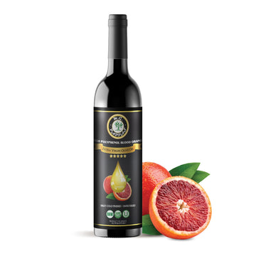 M.G. Pappas High Polyphenol Rich Blood Orange-Infused Olive Oil Extra Virgin - Polyphenol Lab Report 550Mg/Kg - Cold Pressed & U