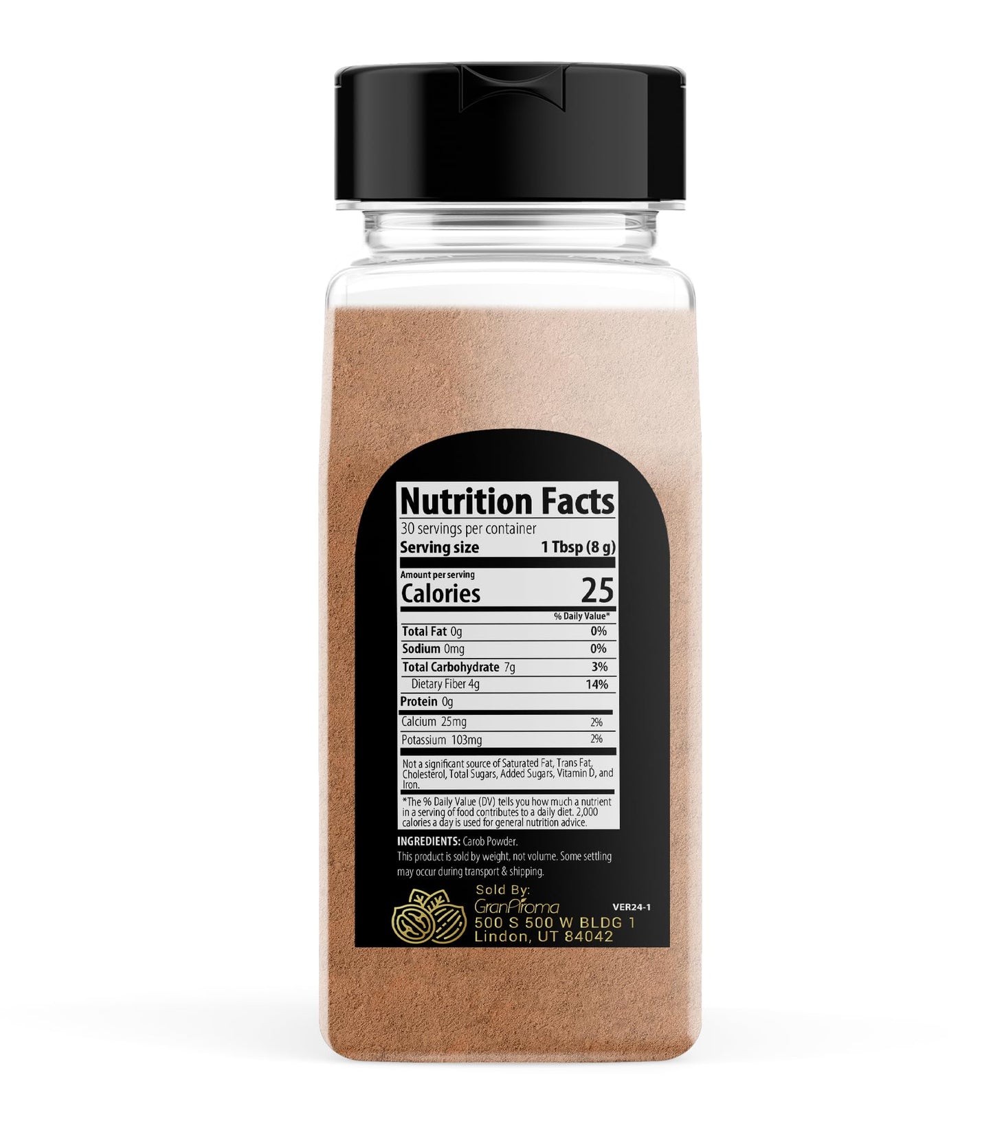 GranAroma Carob Powder for Baked Goods, Shakes & Smoothies, 8.5 Ounce