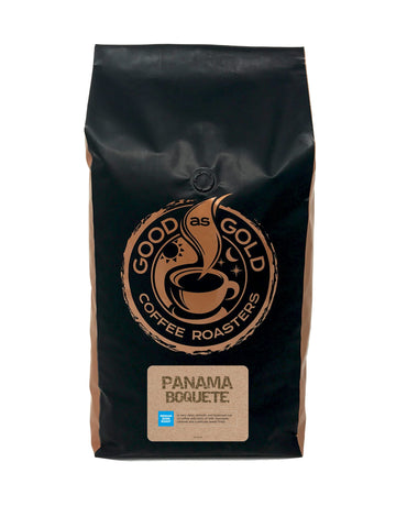 Panama Boquete Coffee Beans (5 Lbs), Medium/Dark Roast, Good As Gold Coffee Roasters